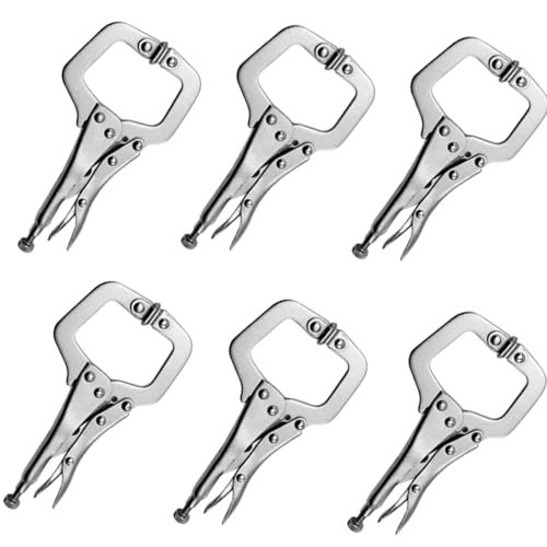 6 Inch C Clamp Locking, 6Pcs Heavy Duty Welding Clamps