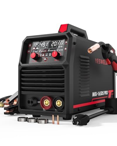 YESWELDER 165A MIG Welder, Flux Core MIG/Gas 110V/220V...