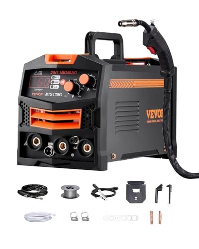 VEVOR MIG Welder, 130A Synergic Mig Welding Machine 110V...