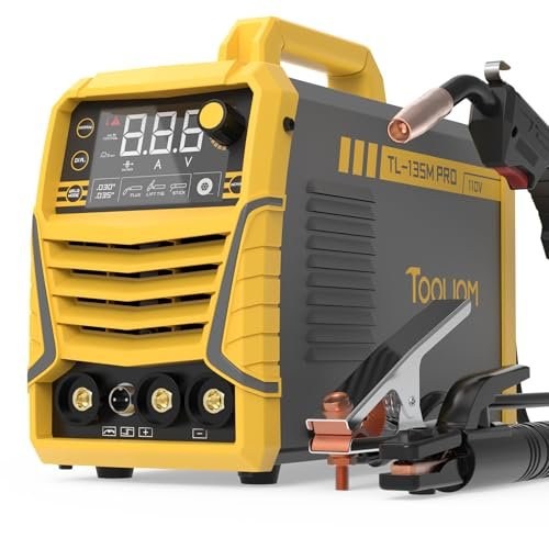 TOOLIOM 135A Gasless Flux Core MIG Welder 110V LCD Display