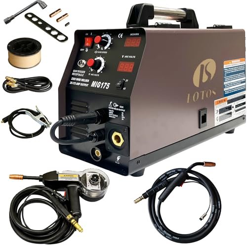 LOTOS MIG175 175A MIG Welder with Aluminum Spool Gun