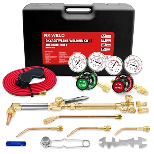 RX WELD Medium Duty Oxy Acetylene Torch Kit 6-MFA-1
