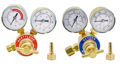 Oxy Acetylene Regulators, 2 Pieces Oxygen and Acetylene...