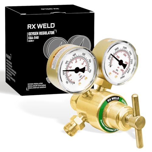 RX WELD Oxygen Regulator Welding Gas Gauges CGA 540 T-Handle