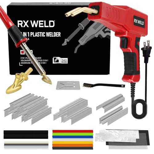 RX WELD Plastic Welder, 2 in 1 1000PCS Hot Stapler