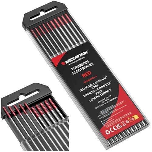 ARCCAPTAIN TIG Tungsten, TIG Welding Tungsten Electrode Red...