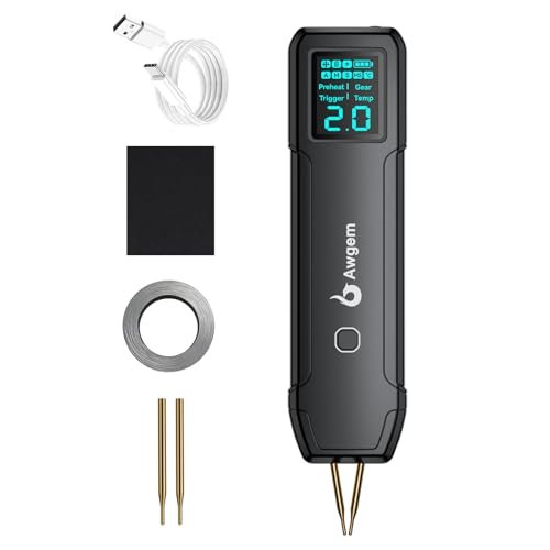 Battery Spot Welder, Awgem Battery Welder 99 Gear LCD Screen