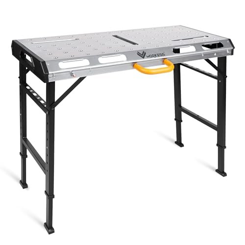 WORKESS Metal Welding Table Folding 1000 lbs Adjustable...