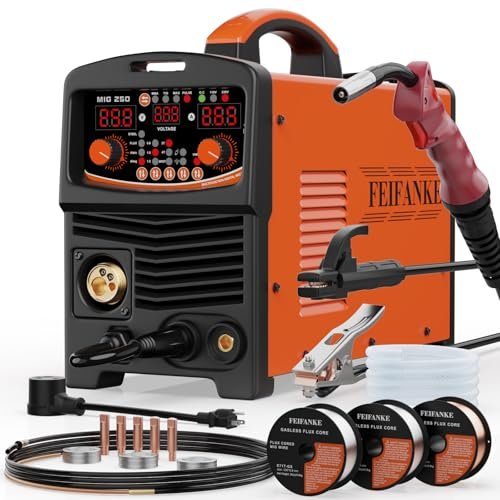 250A Aluminum Pulsed MIG Welder 110V/220V, 6 in 1...