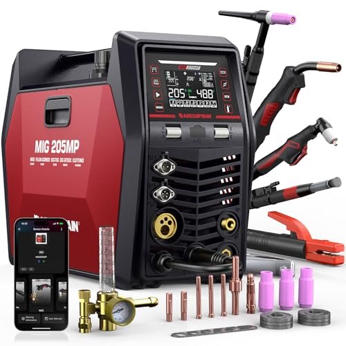 ARCCAPTAIN MIG205MP MIG Welder 9 IN 1 Dual Voltage...