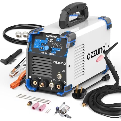 AZZUNO AC/DC TIG Welder 200A with Pulse, 110V/220V Aluminum