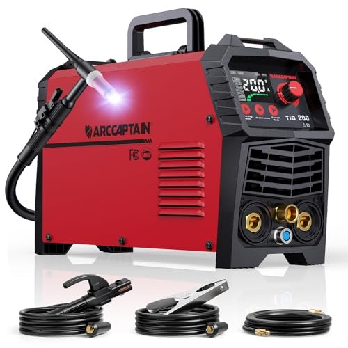 ARCCAPTAIN TIG Welder 200A, High Frequency 110v/220v Dual...