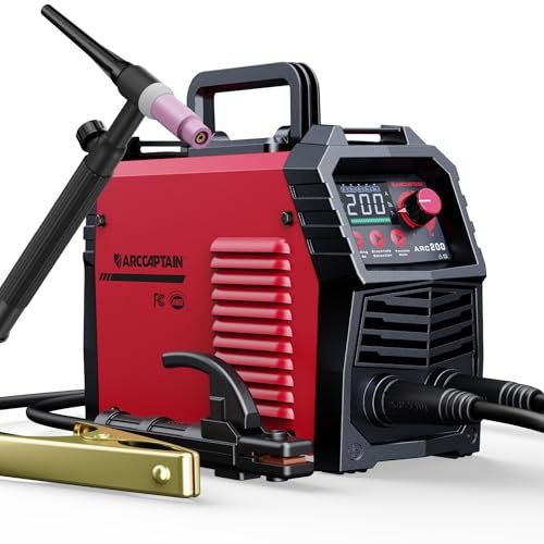 ARCCAPTAIN 200A Stick/Lift TIG Welder with Torch, 110V/220V...