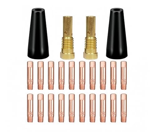 TimelyDu 24PCS Flux Core Gasless Nozzles Welding Gun...