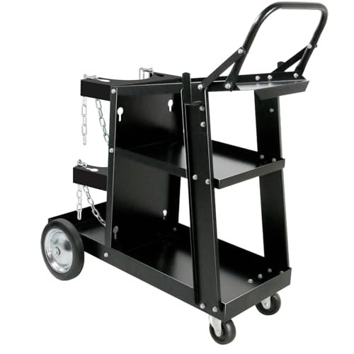 MAYNIYJK Welding Cart Heavy Duty Welder Cart 3-Tier Tank...