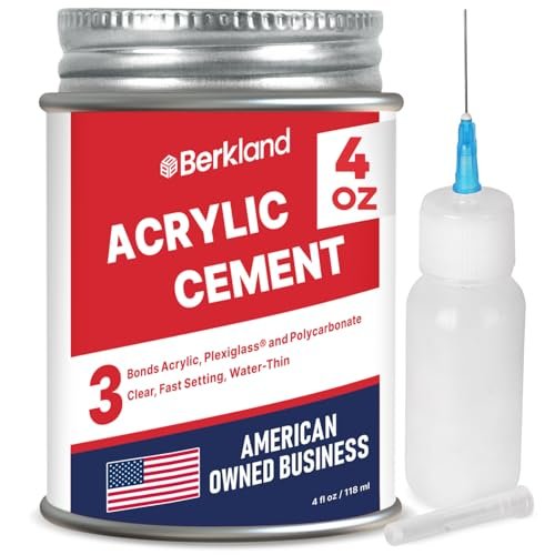 Acrylic Bonding Cement with Applicator Bottle 4 oz Clear...