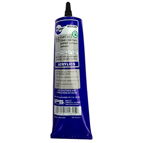 WELD-ON 16383 16 Acrylic Plastic Cement, Low-VOC,...