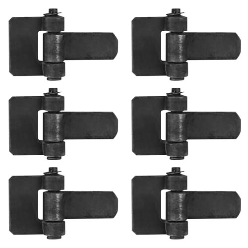 heneng 6 Pcs Weld-On Trailer Hinges, 5-1/8