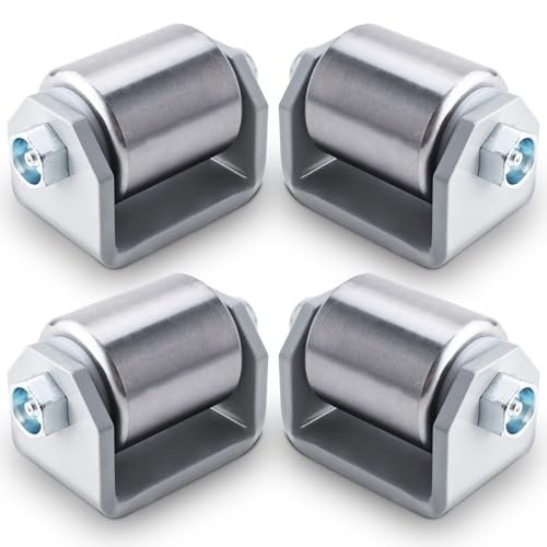 NORJIN 4 Pack 2-Inch Weld-On Trailer Skid Steel Rollers