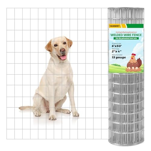 5'×50' Welded Wire Mesh, Galvanized Chicken Wire Garden...