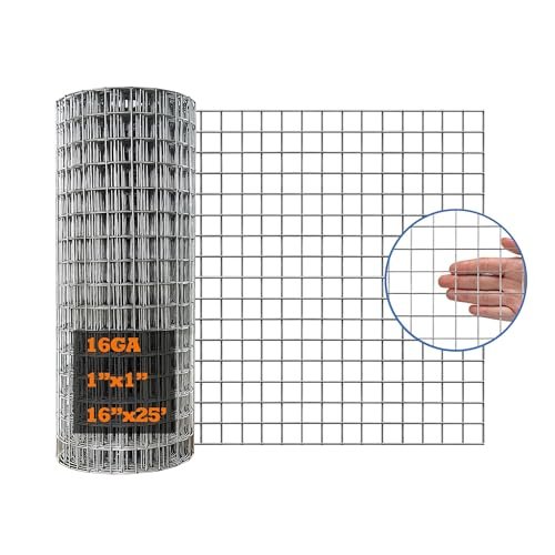Galvanized Welded Wire Mesh Garden Economy Fence 16GA 1x1...