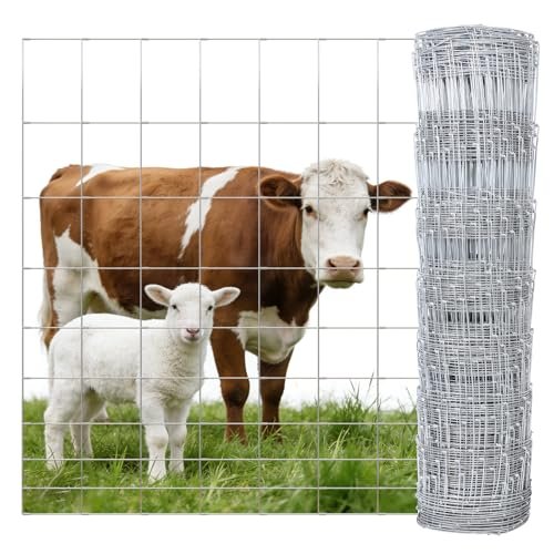 Cattle Fence 4ft x 328ft Heavy Duty Galvanized 14 Gauge