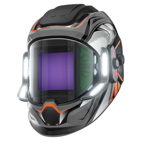 ANDELI Welding Helmet with 4 LED Light, Panoramic Auto...