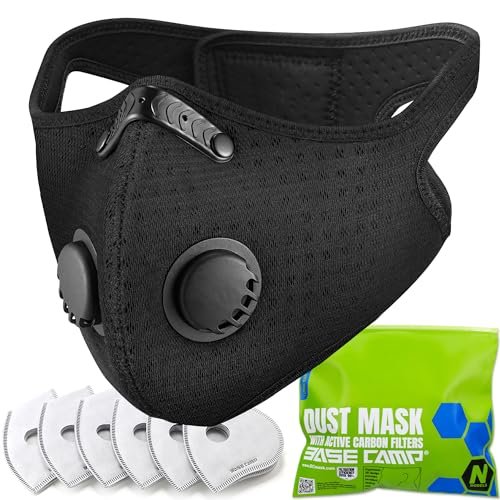 BASE CAMP Reusable N Plus Dust Mask, 360-Degree Seal