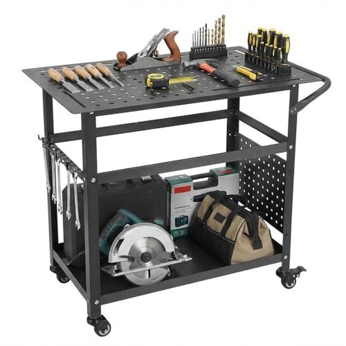 Heavy-Duty Welding Table with Wheels, 36