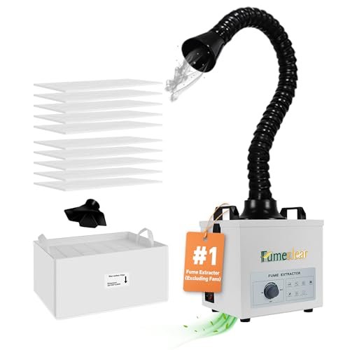 FumeClear Solder Fume Extractor - Powerful 100W Suction...