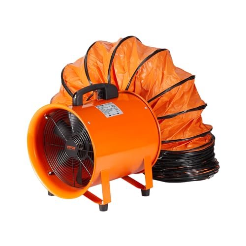 VEVOR Air Mover Blower Fan 12 Inch, 33ft Flexible Duct