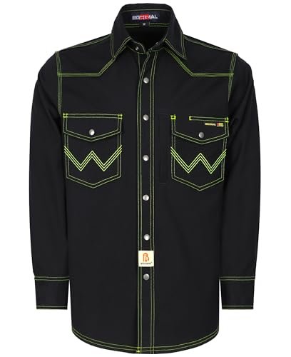 BOCOMAL FR Welding Shirts Heavyweight Stretch Canvas...