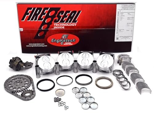 350 SBC High Performance Engine Rebuild Overhaul Kit Flat...
