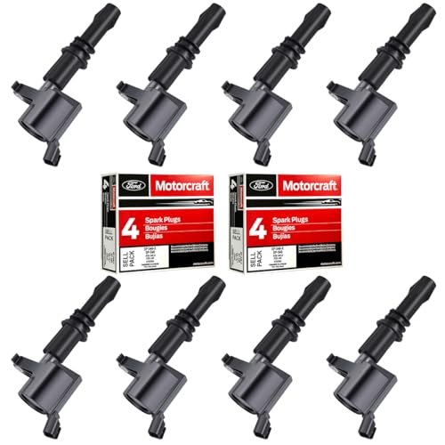 MAS Set of 8 Platinum Spark Plugs Ford Coils