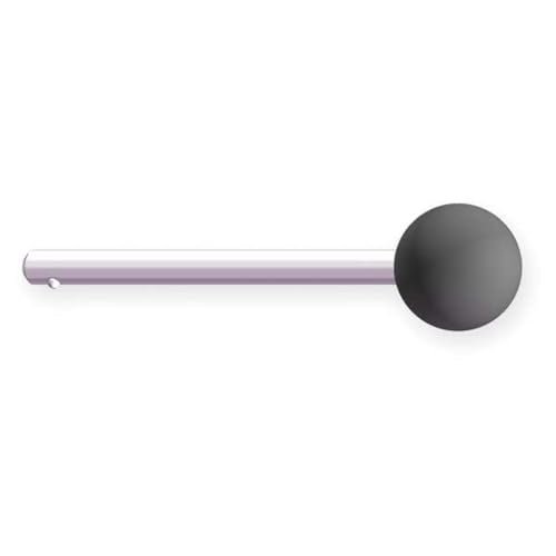 Detent Pin, 1.38 in Ball Knob, 1/4 in, 2 in