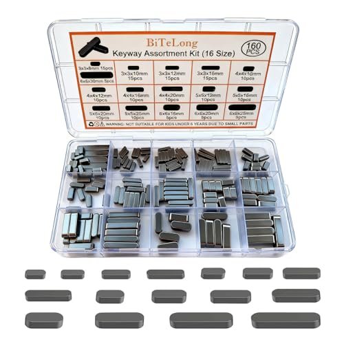 160 Pcs Woodruff Key Assortment - 16 Size Briggs Flywheel