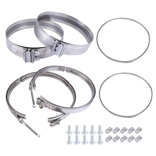 Filter Clamp & Gasket Kit Compatible for Detroit Diesel DD13