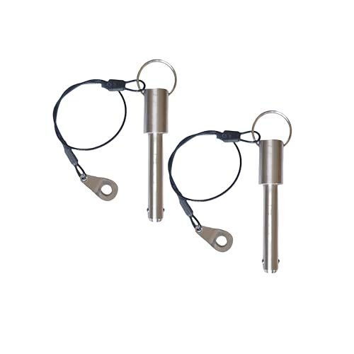 Stainless Steel Double Bead Ball Lock pin, Safety Lanyard