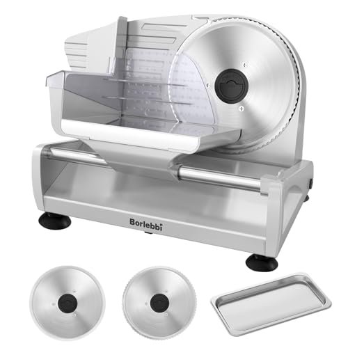 Meat Slicer, 200W Meat Slicer Machine for Home Quiet Deli