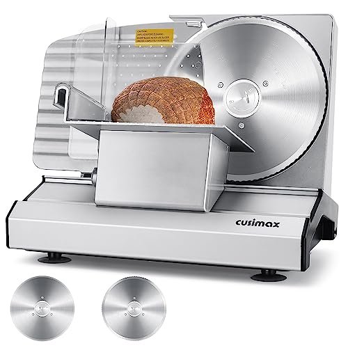 Meat Slicer,CUSIMAX Electric Deli Meat Slicer with...
