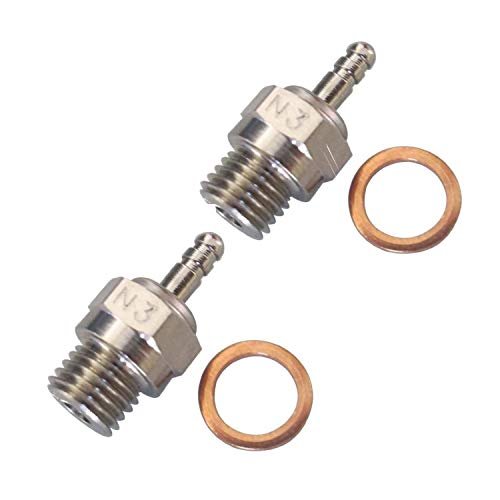 2PCS ShareGoo Spark Glow Plug No.3 N3 Hot RC Nitro