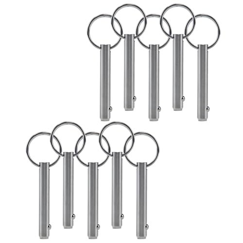 10 Pack Quick Release Pin,Full 316 Stainless 5/16