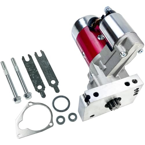 Red High Torque 3 HP 9-Tooth Mini Starter SBC BBC
