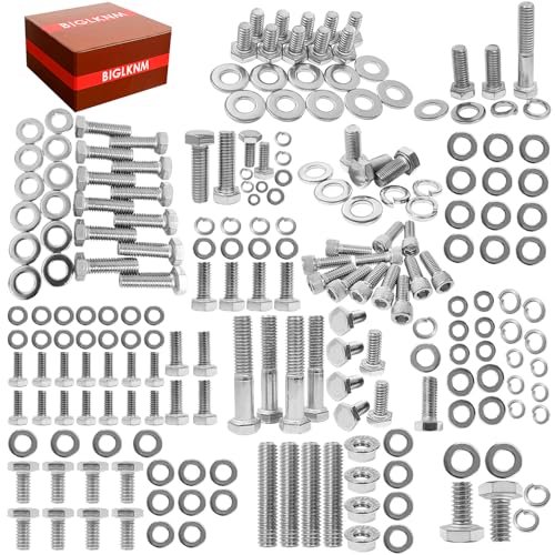 BIGLKNM Small Block Engine Hex Bolt Kit Chevy 304SS