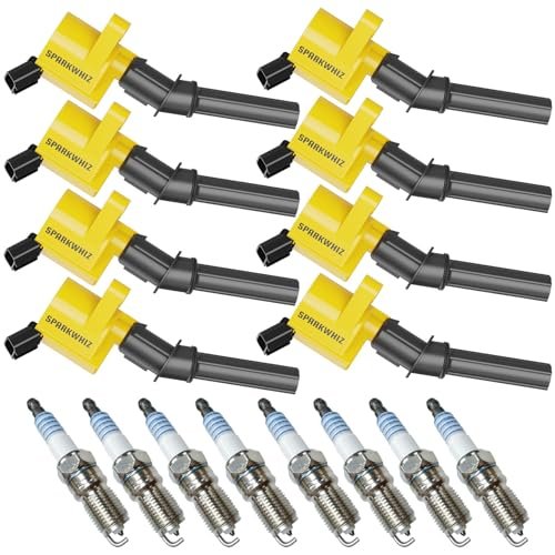8Pcs DG508 Ignition Coils & Spark Plug Ford High Performance