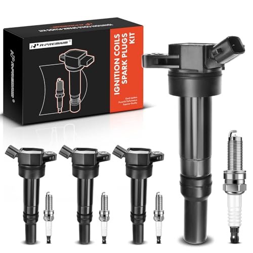 A-Premium Set of 4 Ignition Coil Pack and Plugs Elantra