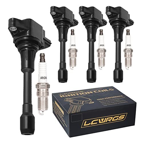 Set of 4 Ignition Coil Pack and Spark Plugs Nissan