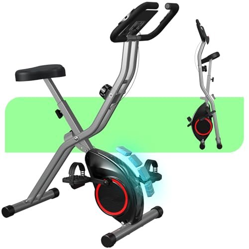 Lightweight 33LB Foldable Exercise Bike for Small...