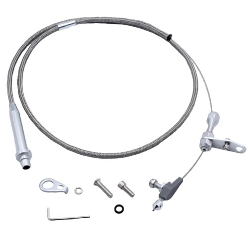 YUCHENSHLP TH-350 Kickdown Cable, Stainless Steel Braided...