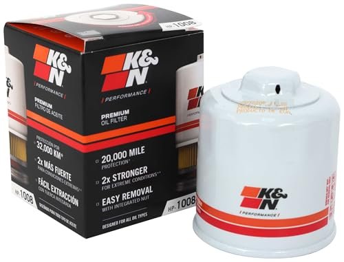 K&N Oil Filter: 20,000 Mile Engine Protection, HP-1008